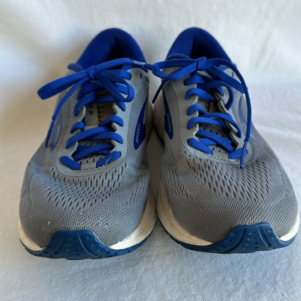 Brooks Transmit 2 gray and blue running shoes, size 8 - Picture 3 of 9